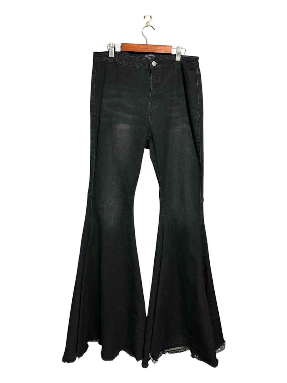 FASHION NOVA Black High-Waisted Extreme Flare Jeans